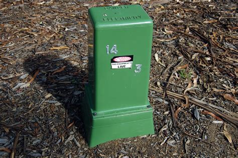 what are those green metal boxes|residential electrical boxes.